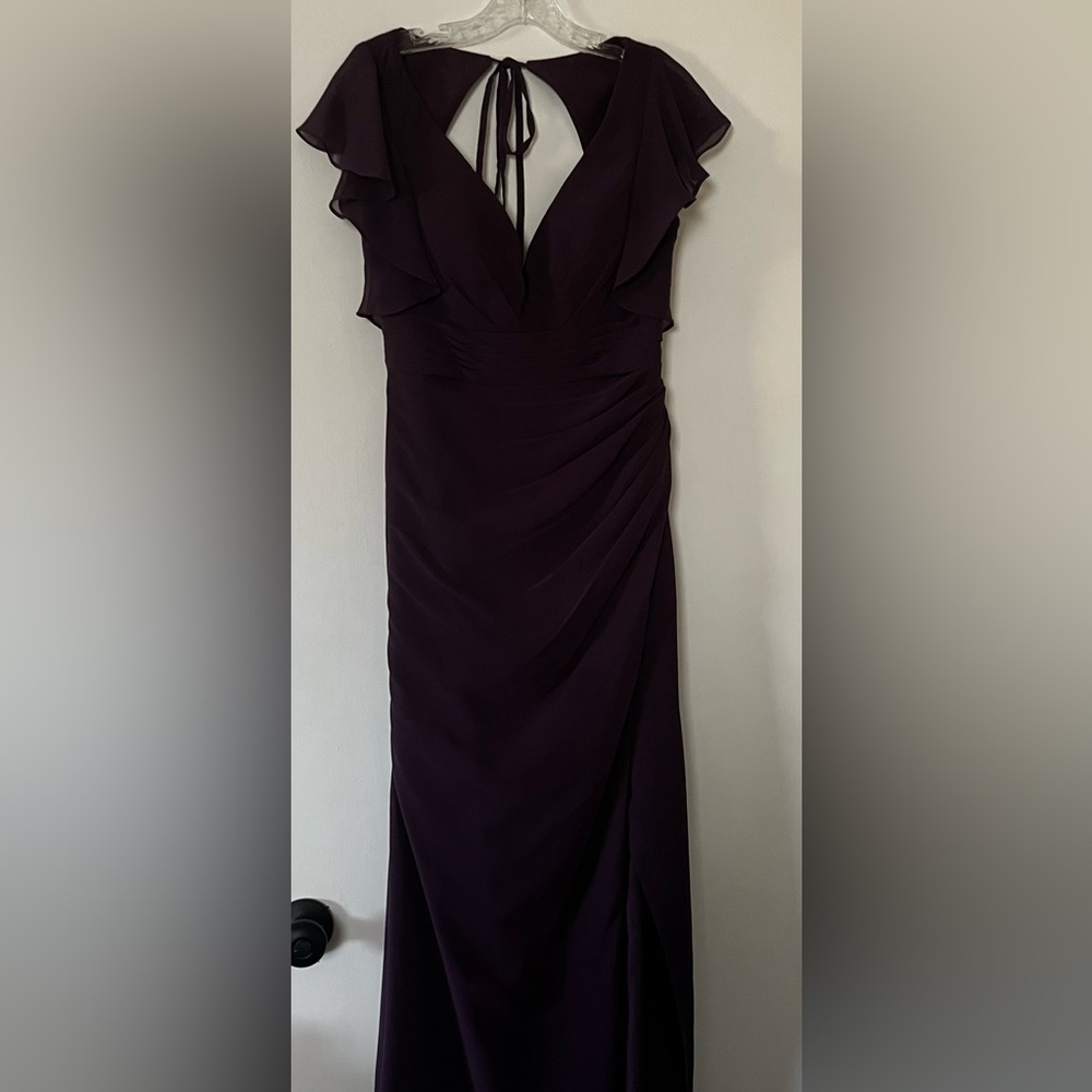 Azazie Deep Purple Maxi Dress
